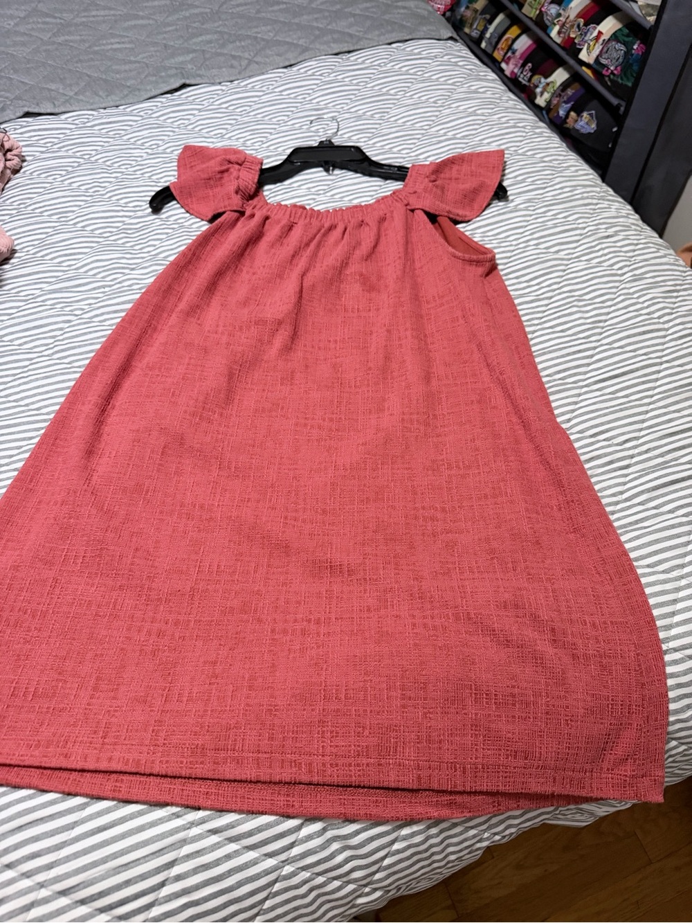 Madewell Coral Pink Flutter Sleeve Girls' Dress